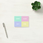 Vier categorieën Dot Grid Organizing Post-it® Notes (Kantoor)
