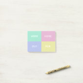 Vier categorieën Dot Grid Organizing Post-it® Notes (Op bureau)