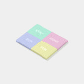 Vier categorieën Dot Grid Organizing Post-it® Notes (Schuin)