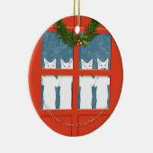 Vier Cats... Keramisch Ornament (Rechts)