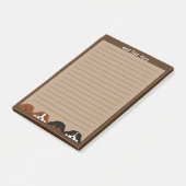 Vier Cavalier King Charles Spaniel Puppy Dog Post-it® Notes (Schuin)