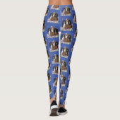 Vier Cavalier King Charles Spaniels in Flowers    Leggings (Achterkant)