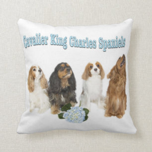 Vier Cavalier King Charles Spaniels Pillow Kussen