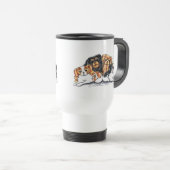 Vier Cavalier King Charles Spaniels Reisbeker (Voorkant rechts)