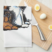 Vier Cavalier King Charles Spaniels Theedoek (Quarter Fold)