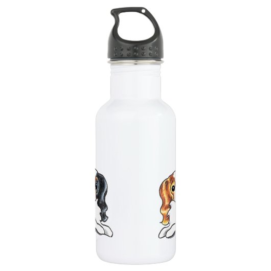 Vier Cavalier King Charles Spaniels Waterfles (Achterkant)