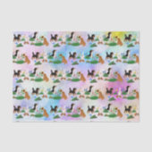 Vier Cavalier Spaniels in een Vloergebied Tissuepapier (Voorkant)