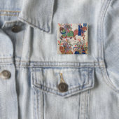 Vier cavaliers van de vierkante button 5,1 cm (In situ)