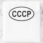 VIER "CCCP" OVALE STICKER (Tas)