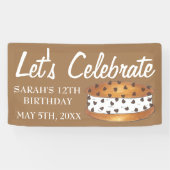 Vier Chipwich Ice Cream Sociaal Verjaardagsfeest Spandoek (Horizontaal)