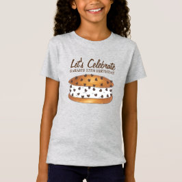 Vier Chipwich Ice Cream Sociaal Verjaardagsfeest T-shirt