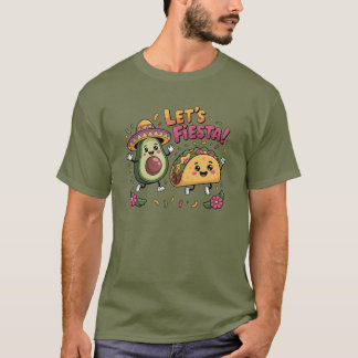 Vier Cinco de Mayo Avocados & Tacos Feest T-shirt