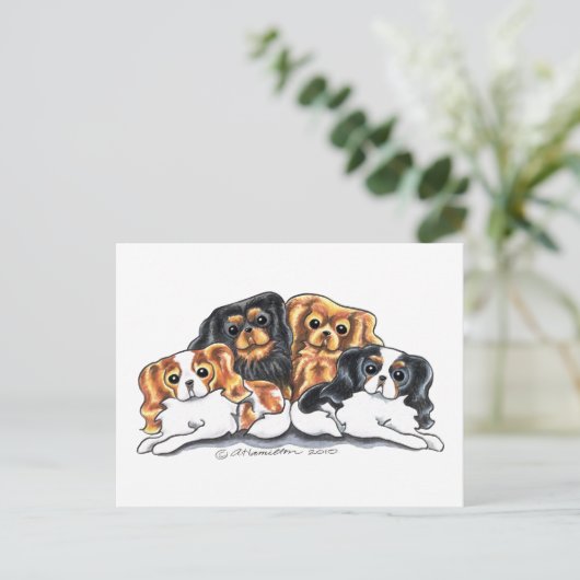 Vier CKCS Briefkaart (Staand voorkant)