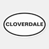 VIER Cloverdale, Montgomery, Alabama Ovale Sticker (Voorkant)