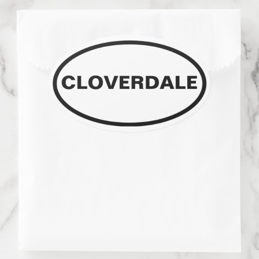 VIER Cloverdale, Montgomery, Alabama Ovale Sticker (Tas)
