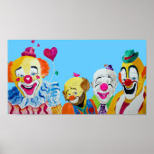 Vier clowns afdrukken poster (Voorkant)