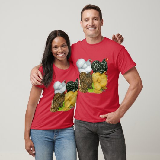 Vier Cochin Hennen T-shirt (Unisex)