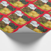 Vier Cochin Hens Cadeaupapier (Hoek)