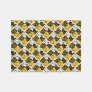 Vier Cochin Hens Fleece Deken