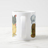 Vier Cochin Hens Grote Koffiekop (Achterkant)