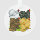 Vier Cochin Hens Ornament (achterkant)