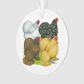 Vier Cochin Hens Ornament (voorkant)