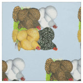 Vier Cochin Hens Stof (Swatch)