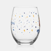 Vier, Confetti en Cake Stemless wijnglas Wijnglas Zonder Voet (Rechts)