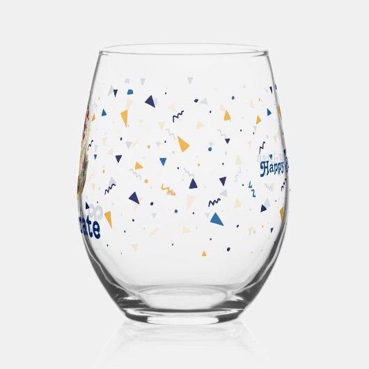 Vier, Confetti en Cake Stemless wijnglas Wijnglas Zonder Voet (Links)
