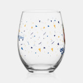 Vier, Confetti en Cake Stemless wijnglas Zonder Voet (Rechts)