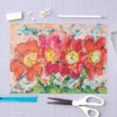 Vier CRAZY Flowers-weefselpapier Tissuepapier (Craft)