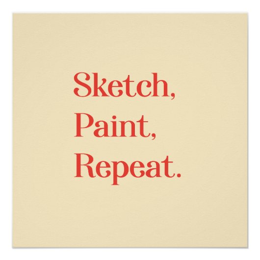 Vier creativiteit in elke schets en penseelstreek perfect poster (Voorkant)