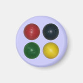 Vier Croquet Balls Magneet (Voorkant)