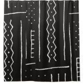 "Vier cultuur in elke lijn" Douchegordijn (Voorkant)