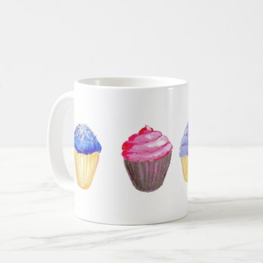 Vier Cupcake-Mok Koffiemok (Voorkant links)