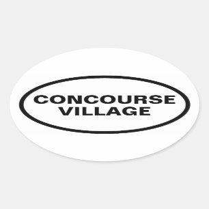 VIER CURVillage Ovale Sticker
