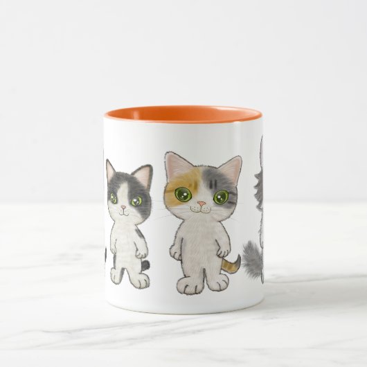 Vier Cute Cats Mok (Midden)