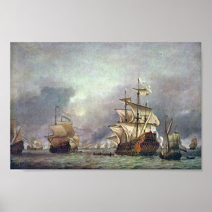 Vier dagen tijdens de strijd van 1666 gevangen gen poster