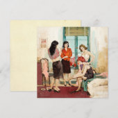  "Vier Dames" Flat Note Kaart (Voorkant / Achterkant)