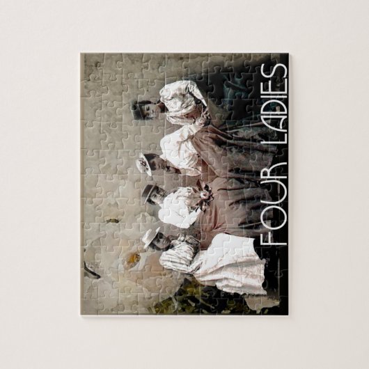 Vier Dames  Legpuzzel (Verticaal)
