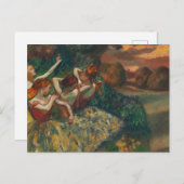 Vier dansers, Degas Art Briefkaart (Voorkant / Achterkant)