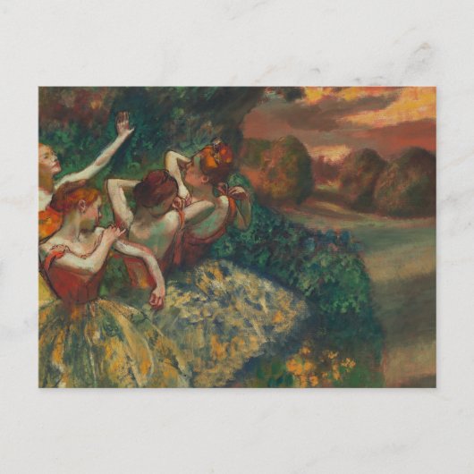 Vier dansers, Degas Art Briefkaart (Voorkant)