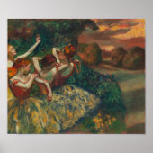 Vier dansers, Degas Art Poster (Voorkant)