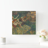 Vier dansers door Degas Square Clock Vierkante Klok (Huis)