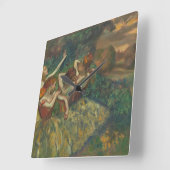Vier dansers door Degas Square Clock Vierkante Klok (Hoek)