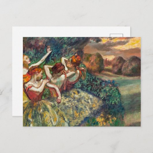 Vier dansers | Edgar Degas | Briefkaart (Voorkant / Achterkant)