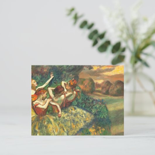Vier dansers Edgar Degas Briefkaart (Staand voorkant)