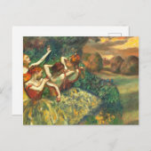 Vier dansers Edgar Degas Briefkaart (Voorkant / Achterkant)