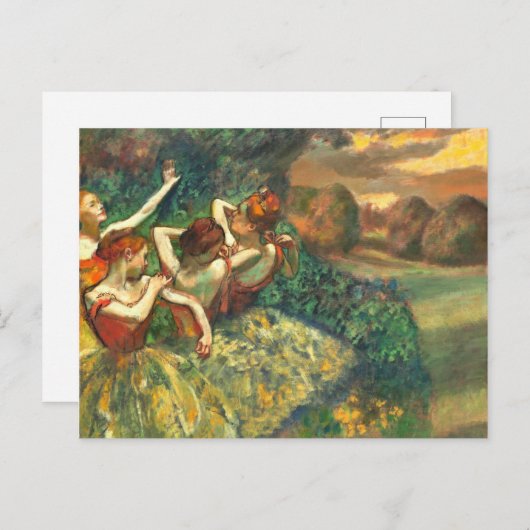 Vier dansers Edgar Degas Briefkaart (Voorkant / Achterkant)