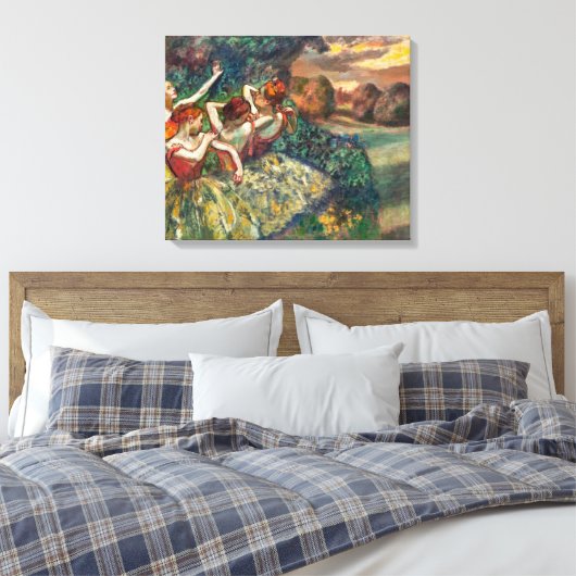 Vier dansers | Edgar Degas | Canvas Afdruk (Insitu (Slaapkamer))